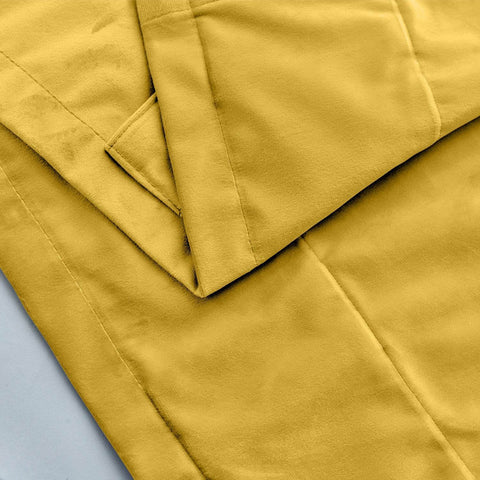 MJ11 Extra Long Soft Velvet Blackout Drapes For Loft Living Room Grommet - Cololeaf
