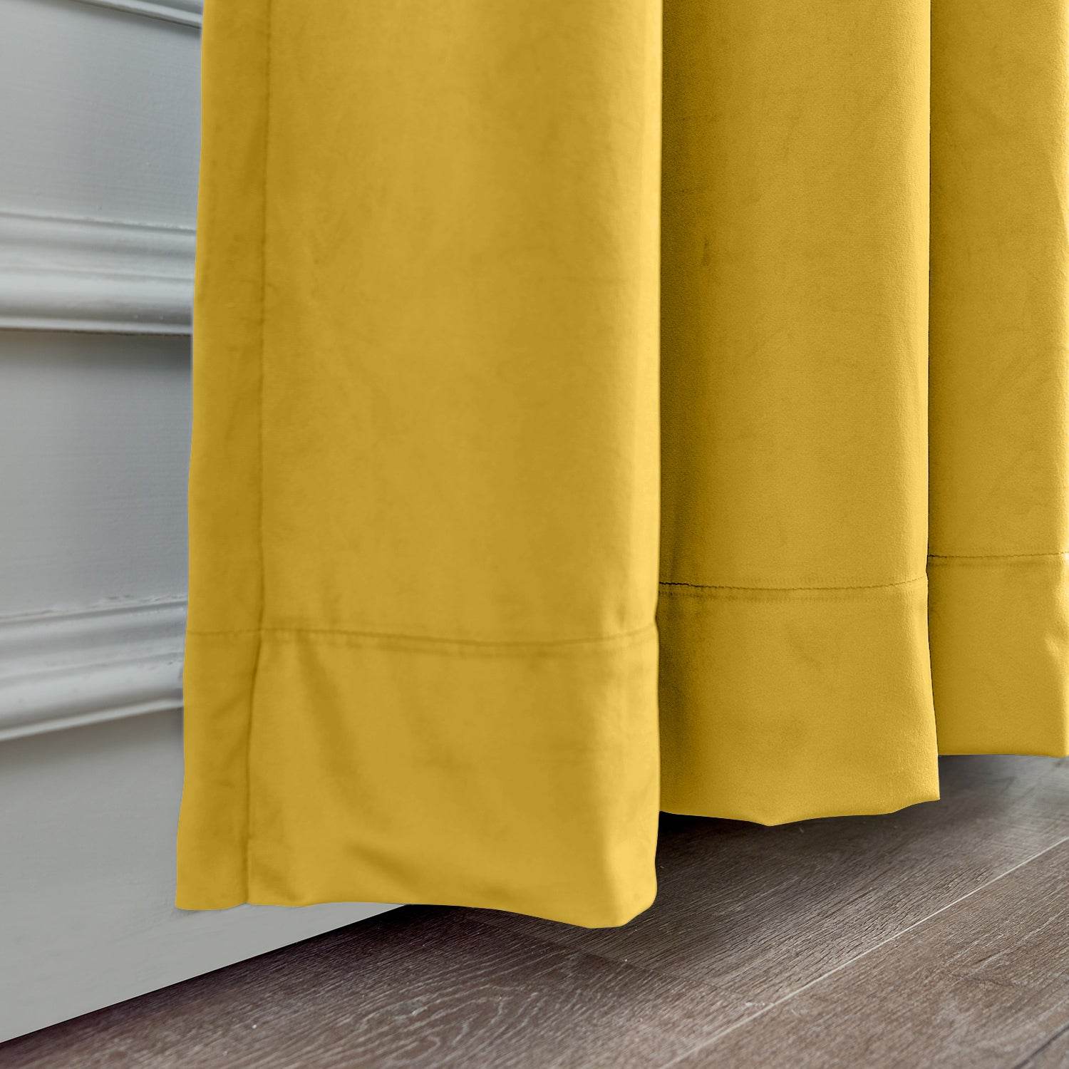 MJ11 Soft Soundproof Luxury Velvet Blackout Drapes Back Tab and Rod Pocket - Cololeaf