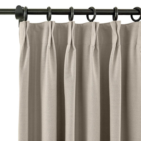 Capri Extra Wide Drape Solid Cotton Heavyweight Curtain Blackout Pinch Pleat - Cololeaf