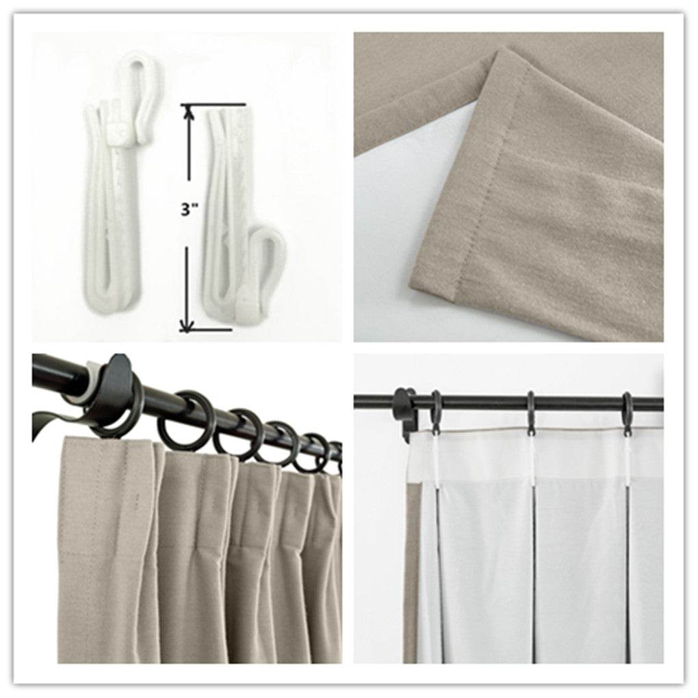 Capri Extra Wide Drape Solid Cotton Heavyweight Curtain Blackout Pinch Pleat - Cololeaf