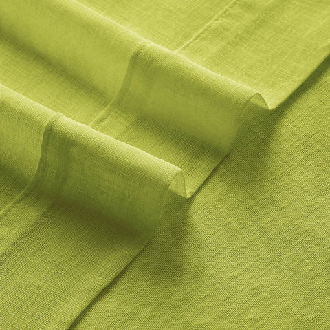 B01 Linen Textured Airy Sheer Curtain Pinch Pleat - Cololeaf