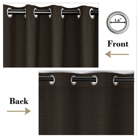 1908 Linen Blend Breathable & Natural Curtain Nickle Grommet - Cololeaf