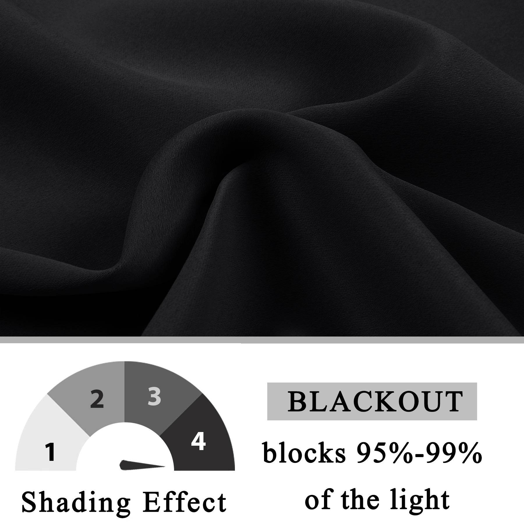 Atlanta Extra Long Room Darkening Curtains Thermal Insulated Noise Reducing Grommet - Cololeaf