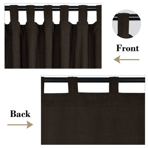 1908 Linen Blend Breathable & Natural Curtain Tab Top - Cololeaf