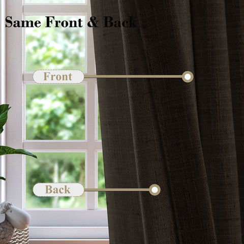 1908 Linen Blend Unlined Breathable & Natural Curtain Pinch Pleat - Cololeaf