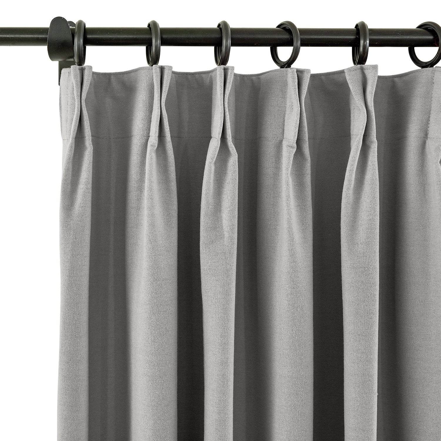Capri Extra Wide Drape Solid Cotton Heavyweight Curtain Blackout Pinch Pleat - Cololeaf