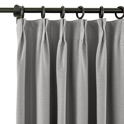 Capri Extra Wide Drape Solid Cotton Heavyweight Curtain Blackout Pinch Pleat - Cololeaf