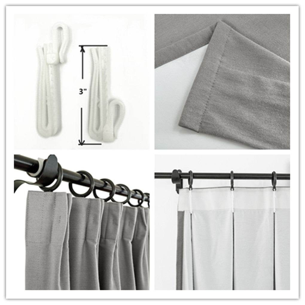 Capri Extra Wide Drape Solid Cotton Heavyweight Curtain Blackout Pinch Pleat - Cololeaf