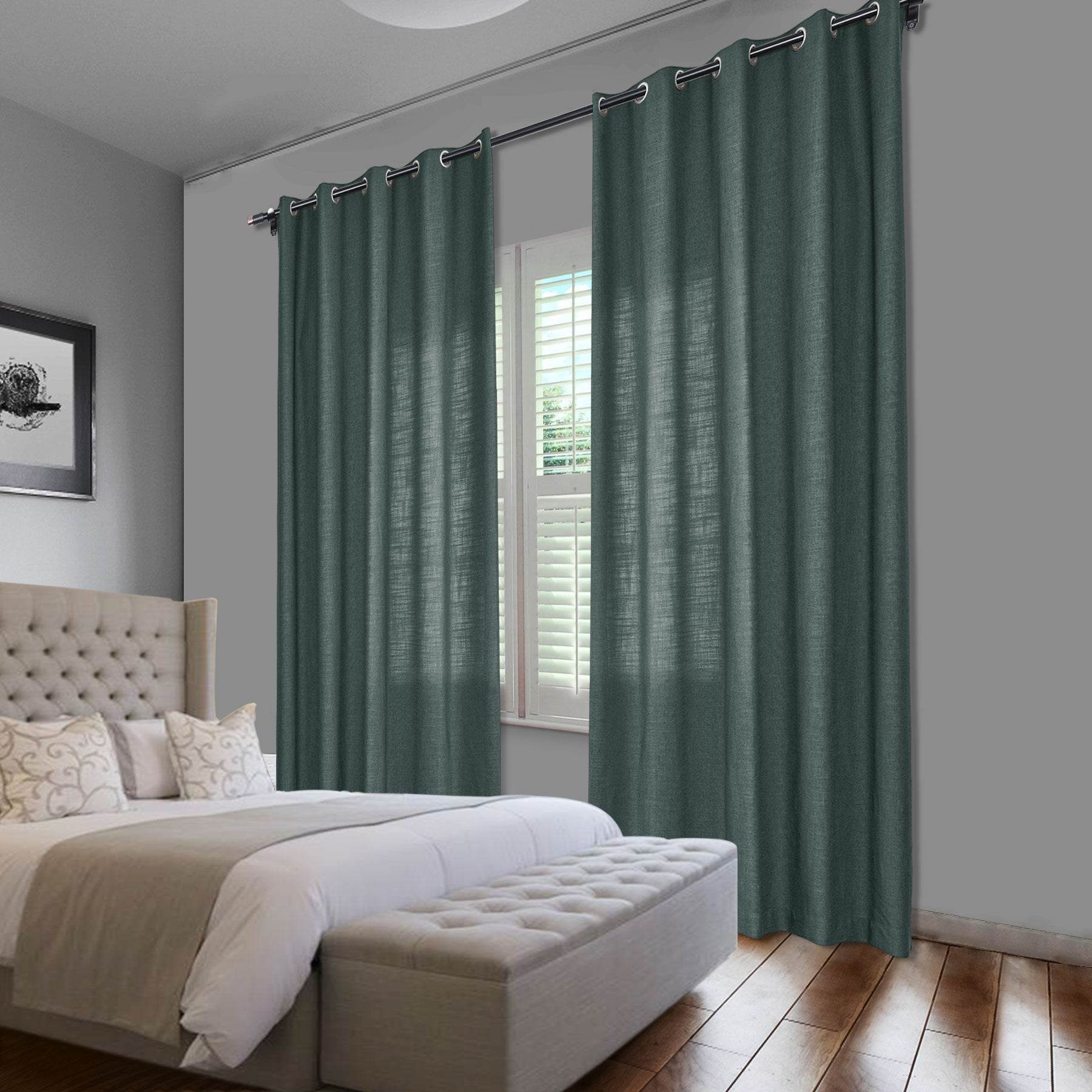 1908 Linen Blend Breathable & Natural Curtain Nickle Grommet - Cololeaf
