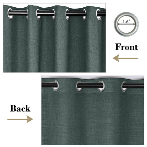 1908 Linen Blend Breathable & Natural Curtain Nickle Grommet - Cololeaf