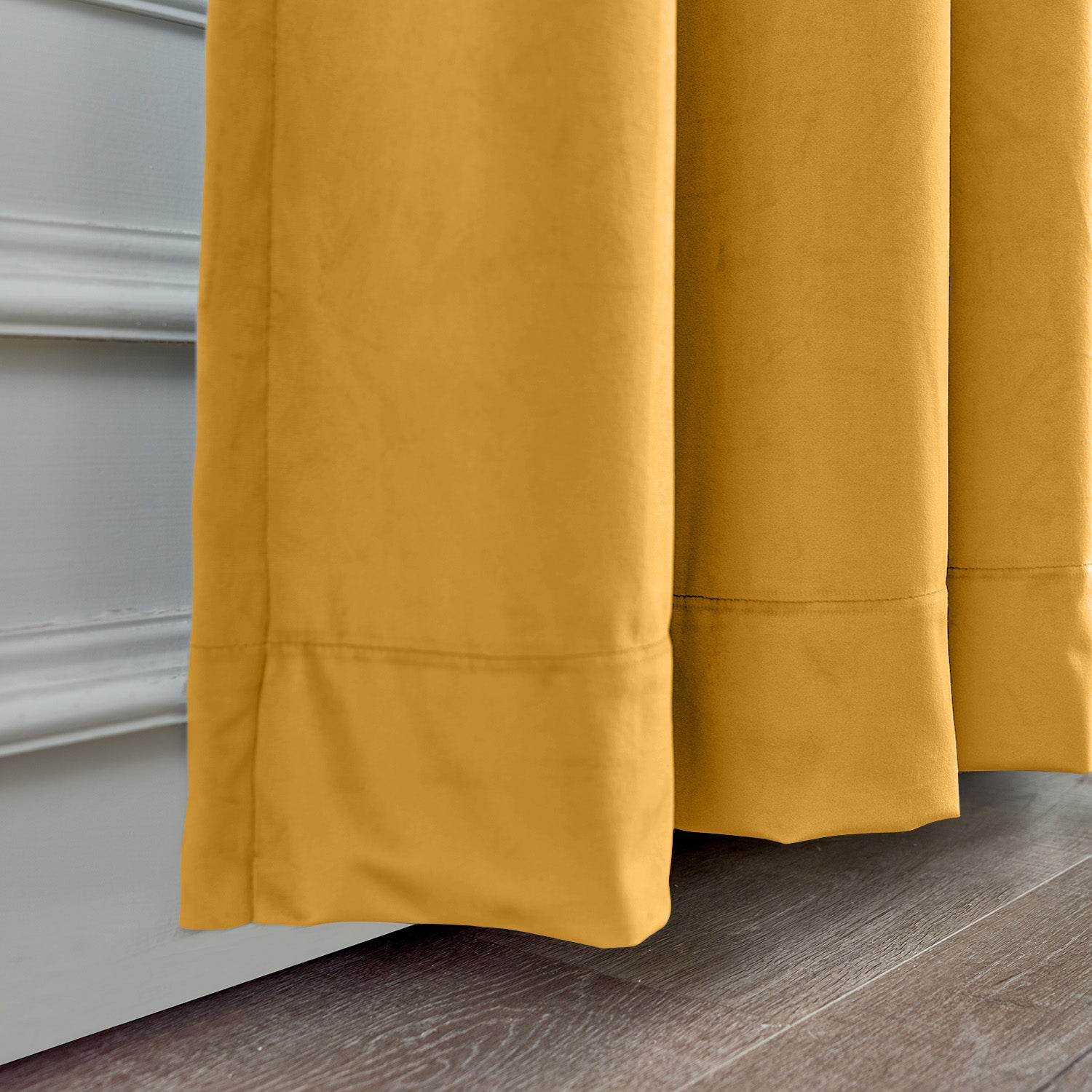 MJ11 Soft Velvet Blackout Drapes For Living Room Bedroom Pinch Pleat - Cololeaf