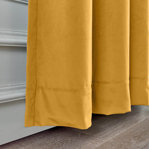 MJ11 Soft Velvet Blackout Drapes For Living Room Bedroom Pinch Pleat - Cololeaf