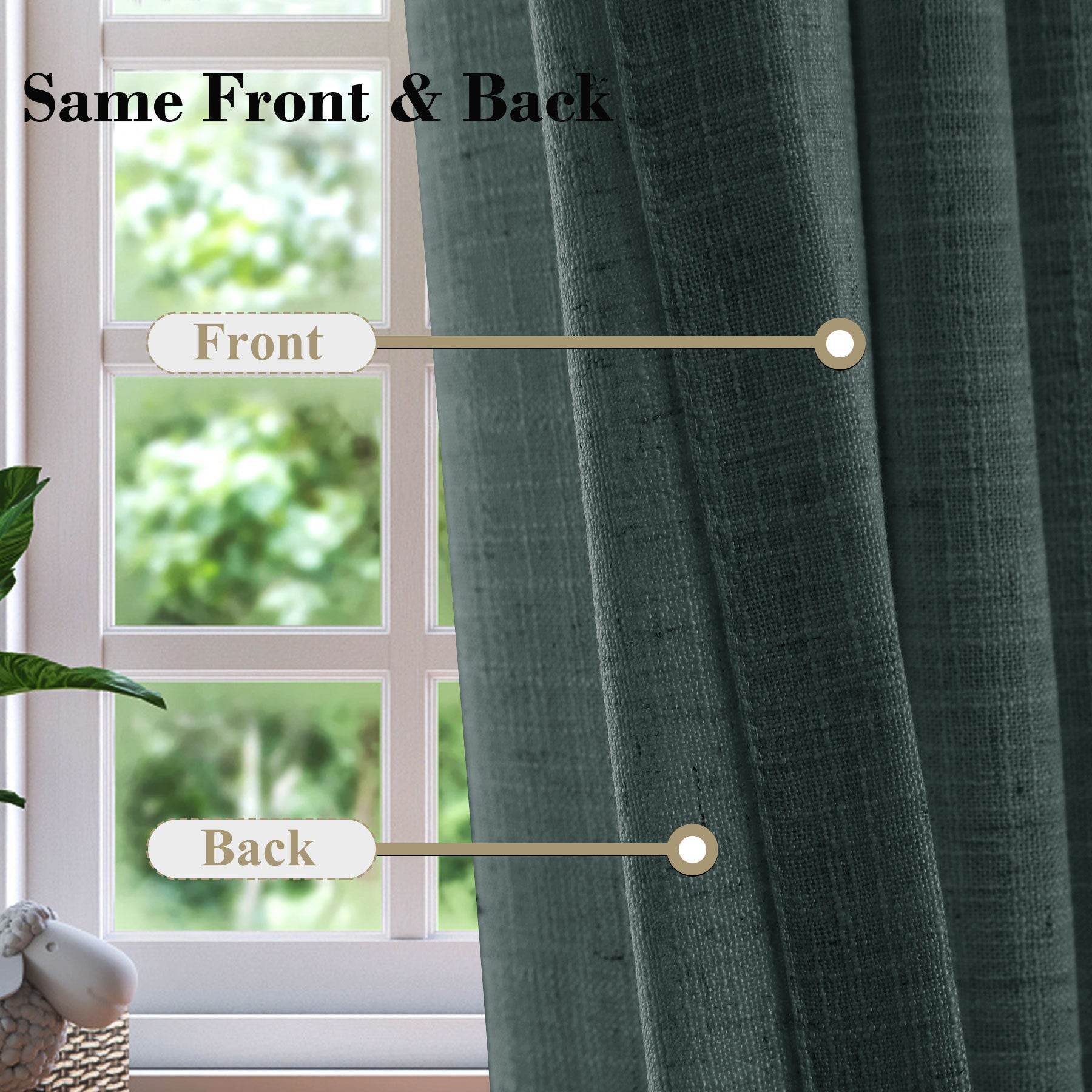 1908 Linen Blend Unlined Breathable & Natural Curtain Pinch Pleat - Cololeaf