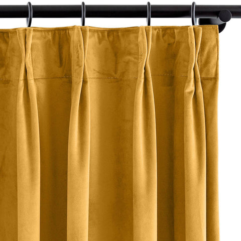 MJ11 Soft Velvet Blackout Drapes For Living Room Bedroom Pinch Pleat - Cololeaf
