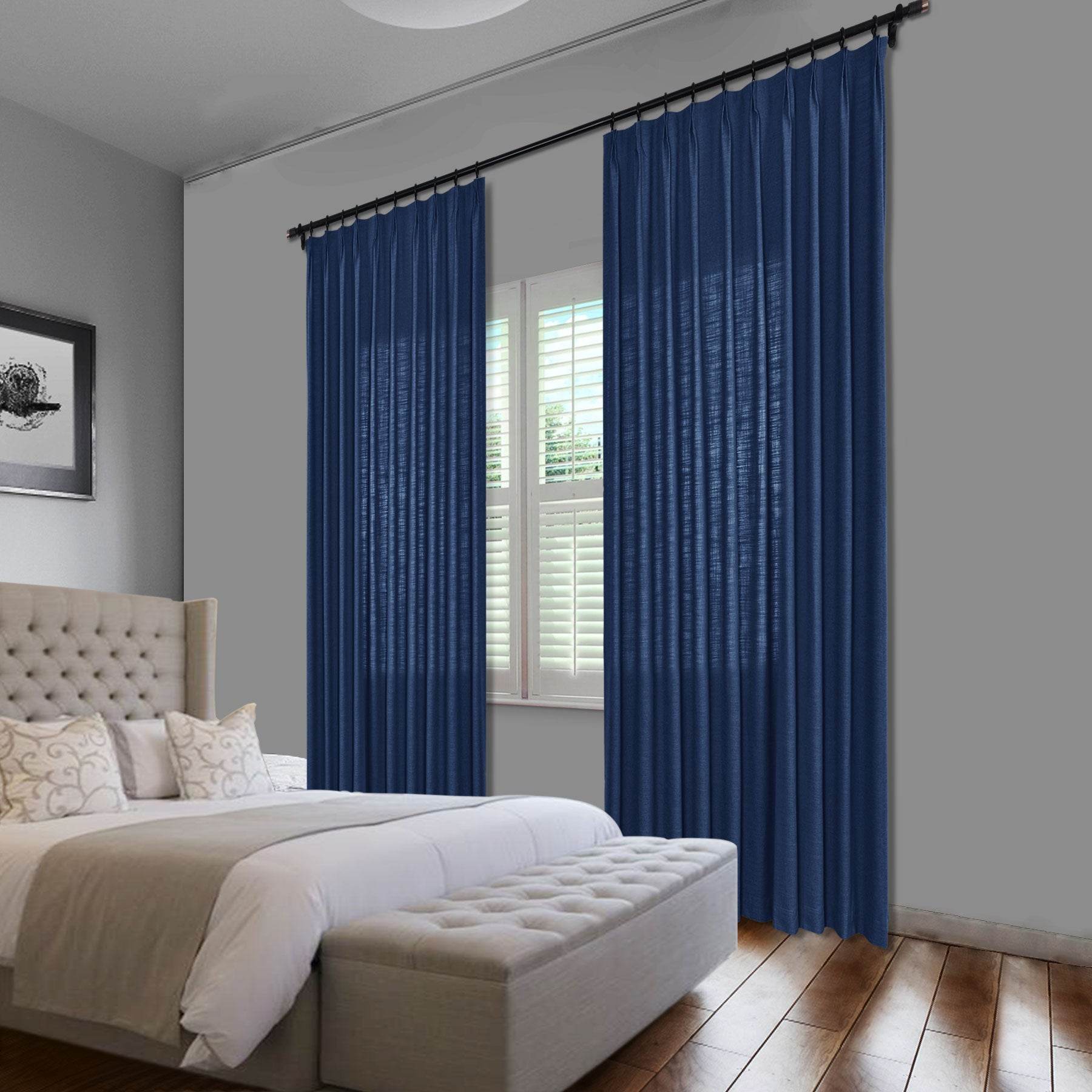 1908 Linen Blend Unlined Breathable & Natural Curtain Pinch Pleat - Cololeaf