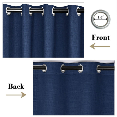 1908 Linen Blend Breathable & Natural Curtain Nickle Grommet - Cololeaf
