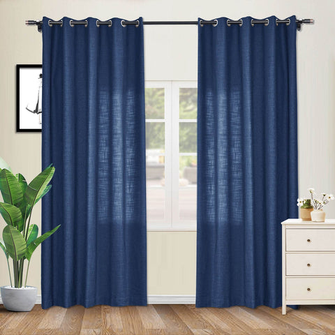 1908 Linen Blend Breathable & Natural Curtain Nickle Grommet - Cololeaf