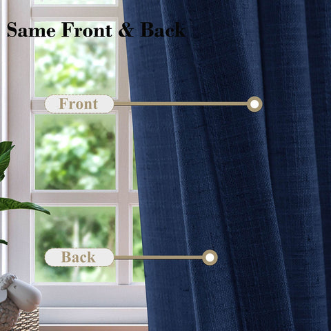 1908 Linen Blend Breathable & Natural Curtain Tab Top - Cololeaf