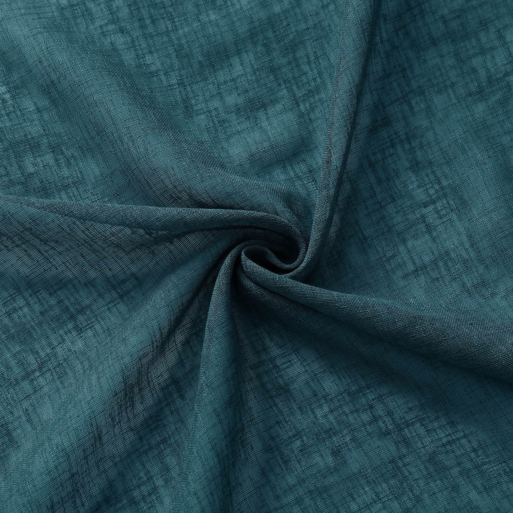 B01 Linen Textured Airy Sheer Curtain Pinch Pleat - Cololeaf