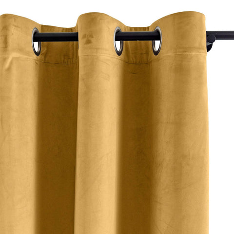 MJ11 Extra Long Soft Velvet Blackout Drapes For Loft Living Room Grommet - Cololeaf