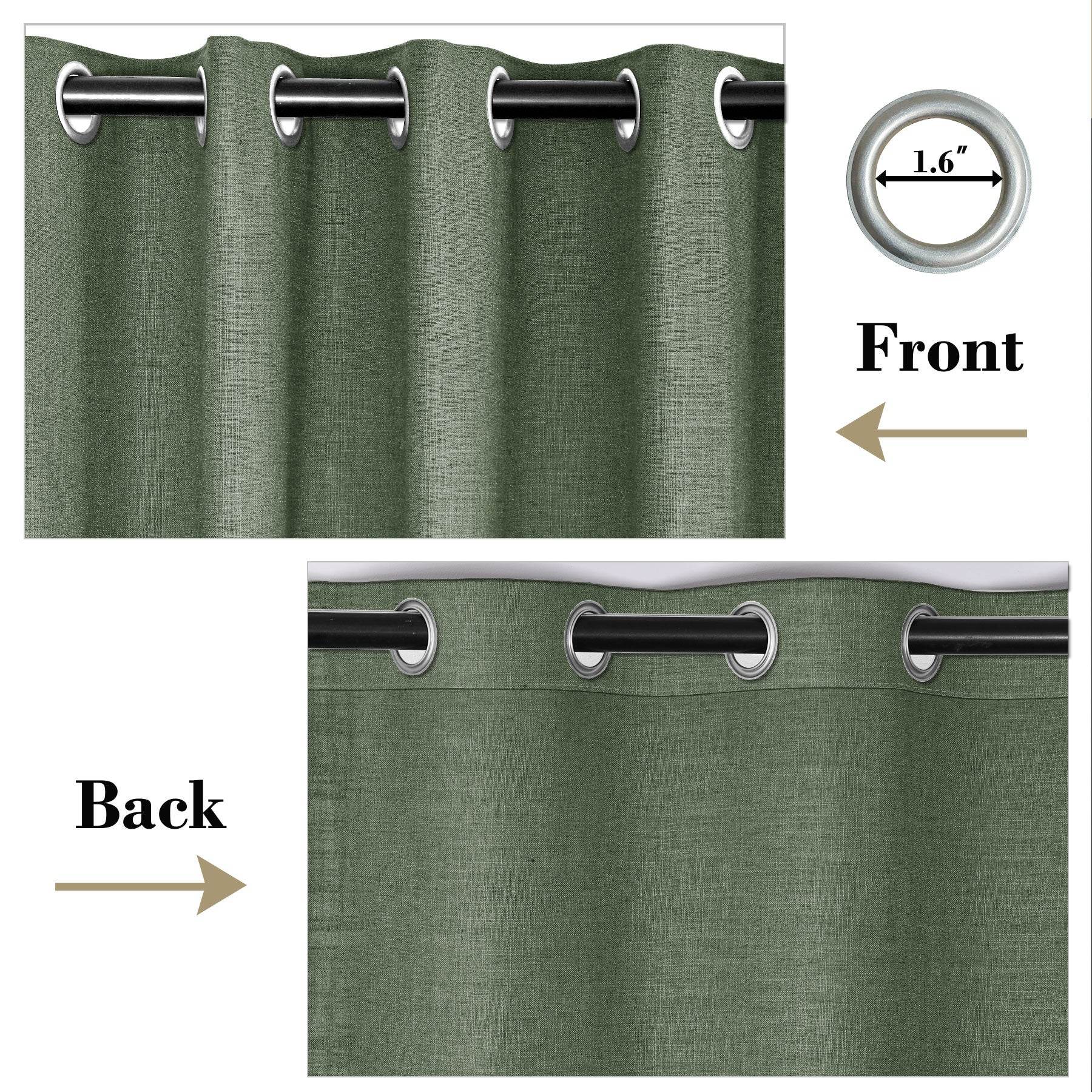 1908 Linen Blend Breathable & Natural Curtain Nickle Grommet - Cololeaf