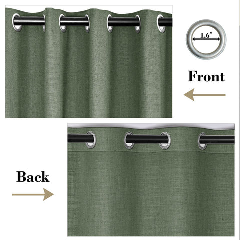1908 Linen Blend Breathable & Natural Curtain Nickle Grommet - Cololeaf