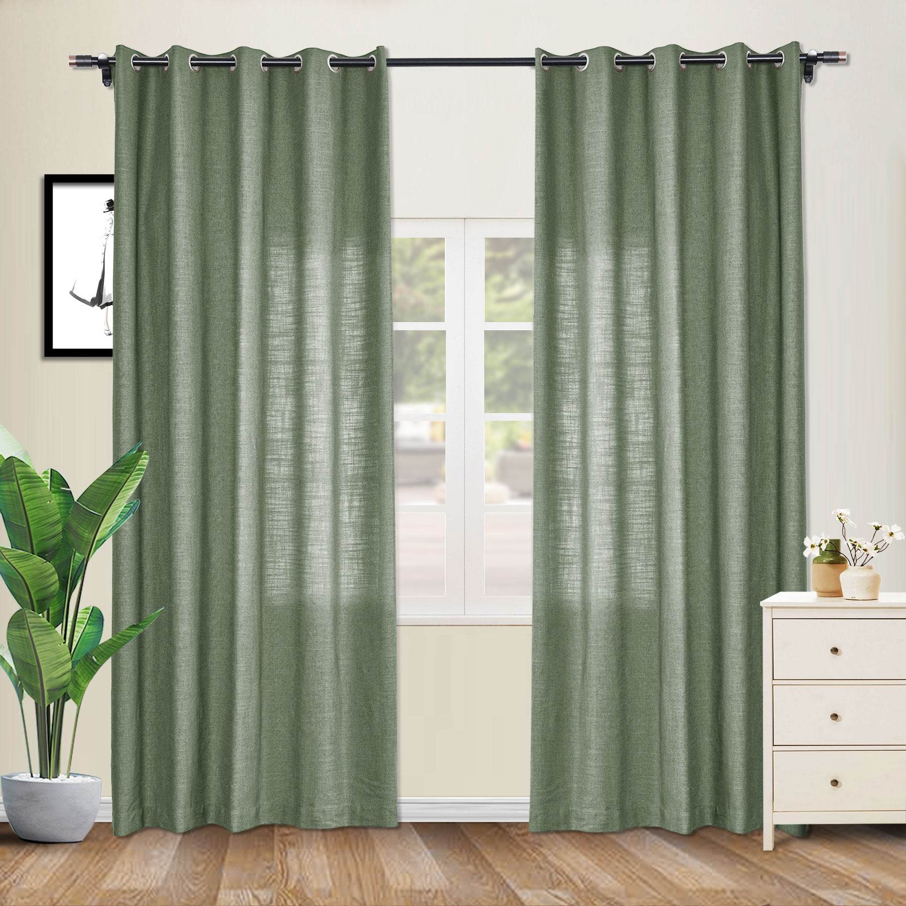 1908 Linen Blend Breathable & Natural Curtain Nickle Grommet - Cololeaf