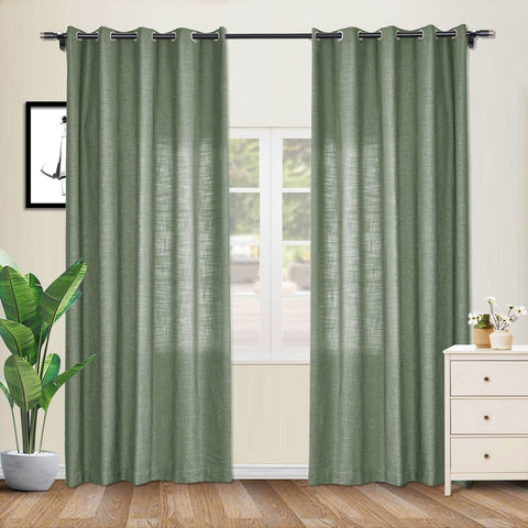 1908 Linen Blend Breathable & Natural Curtain Nickle Grommet - Cololeaf