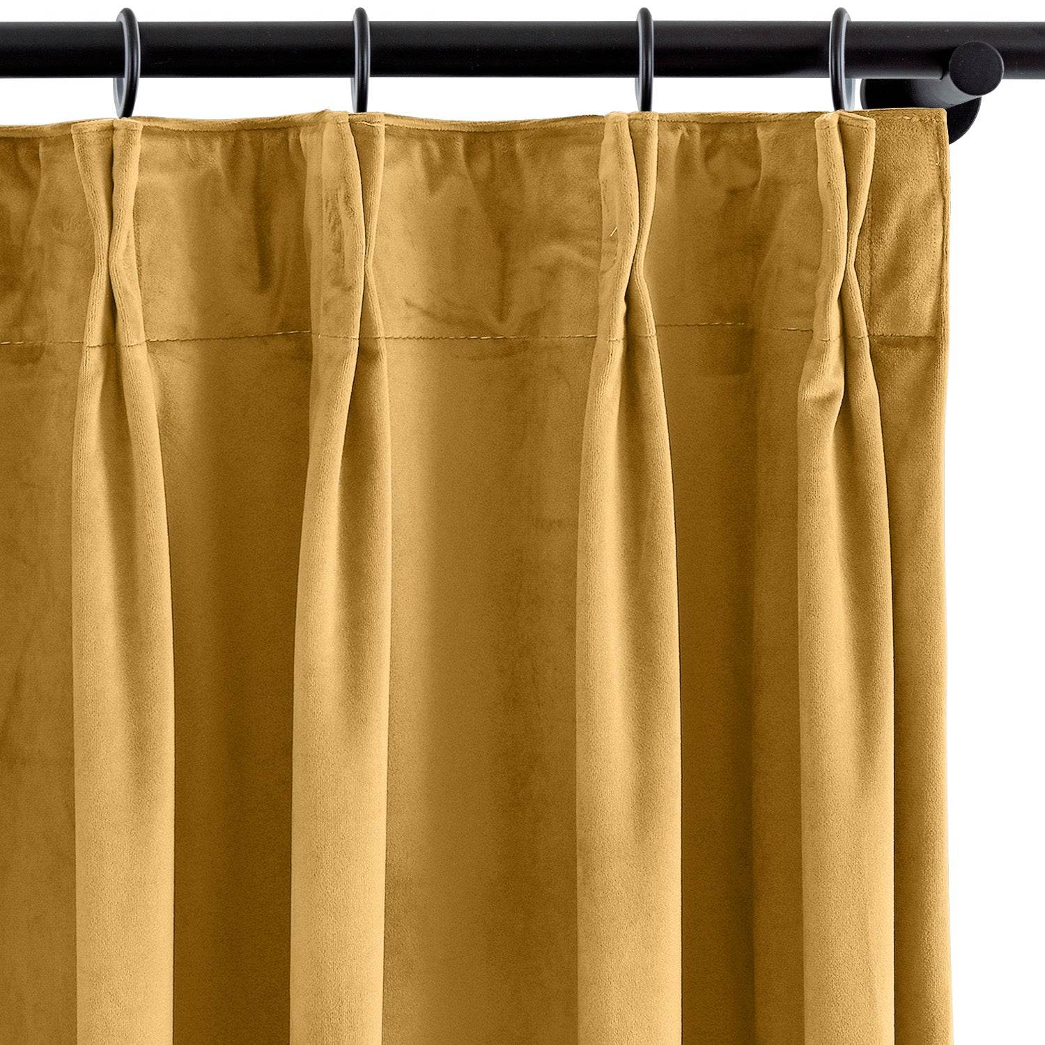 MJ11 Soft Velvet Blackout Drapes For Living Room Bedroom Pinch Pleat - Cololeaf