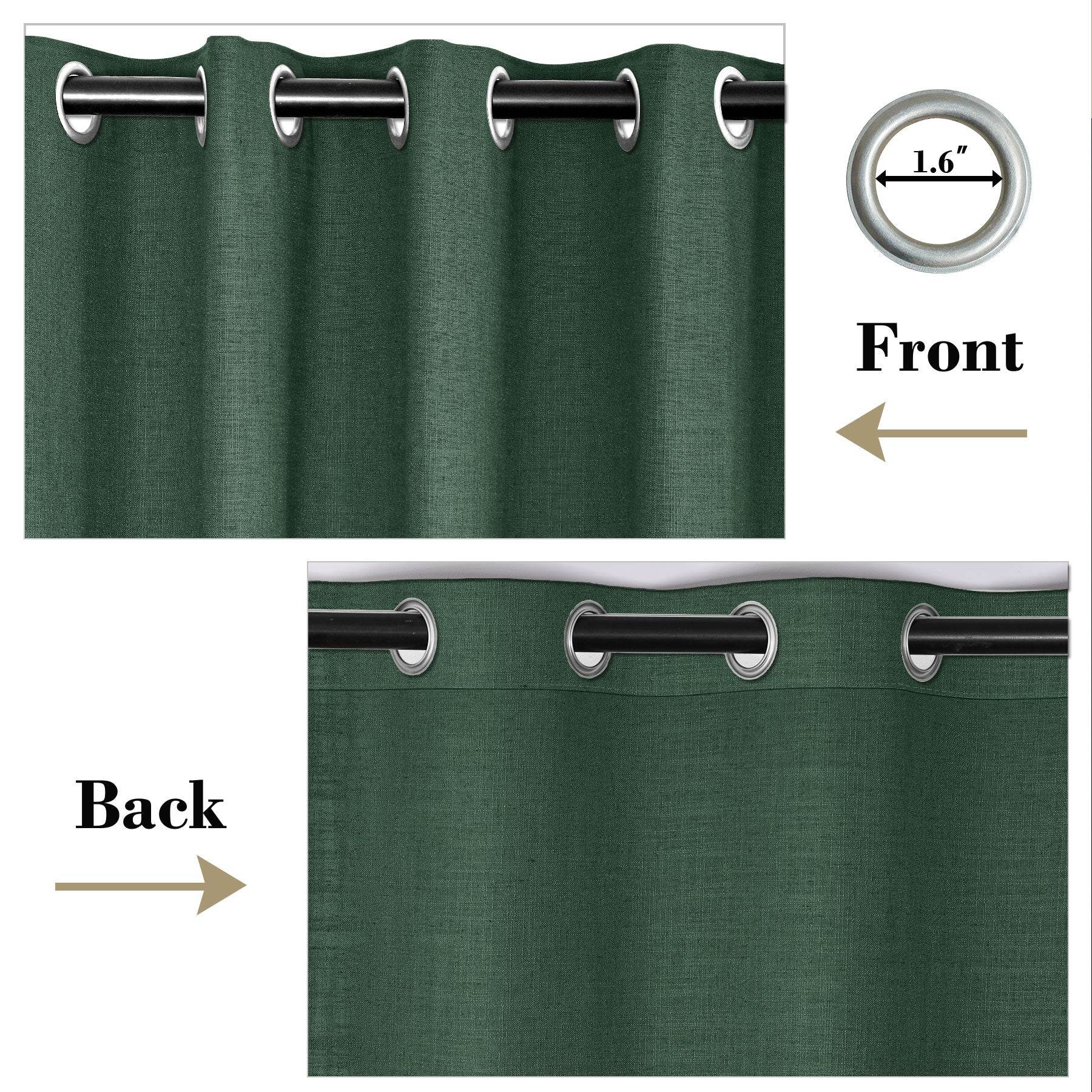 1908 Linen Blend Breathable & Natural Curtain Nickle Grommet - Cololeaf