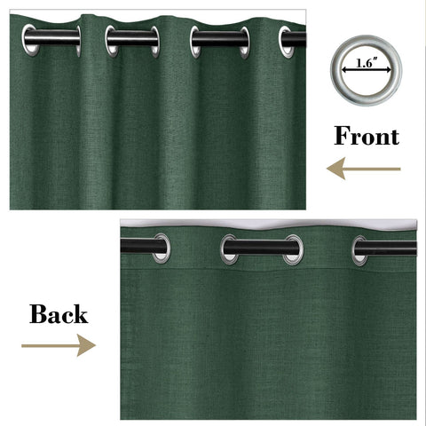 1908 Linen Blend Breathable & Natural Curtain Nickle Grommet - Cololeaf