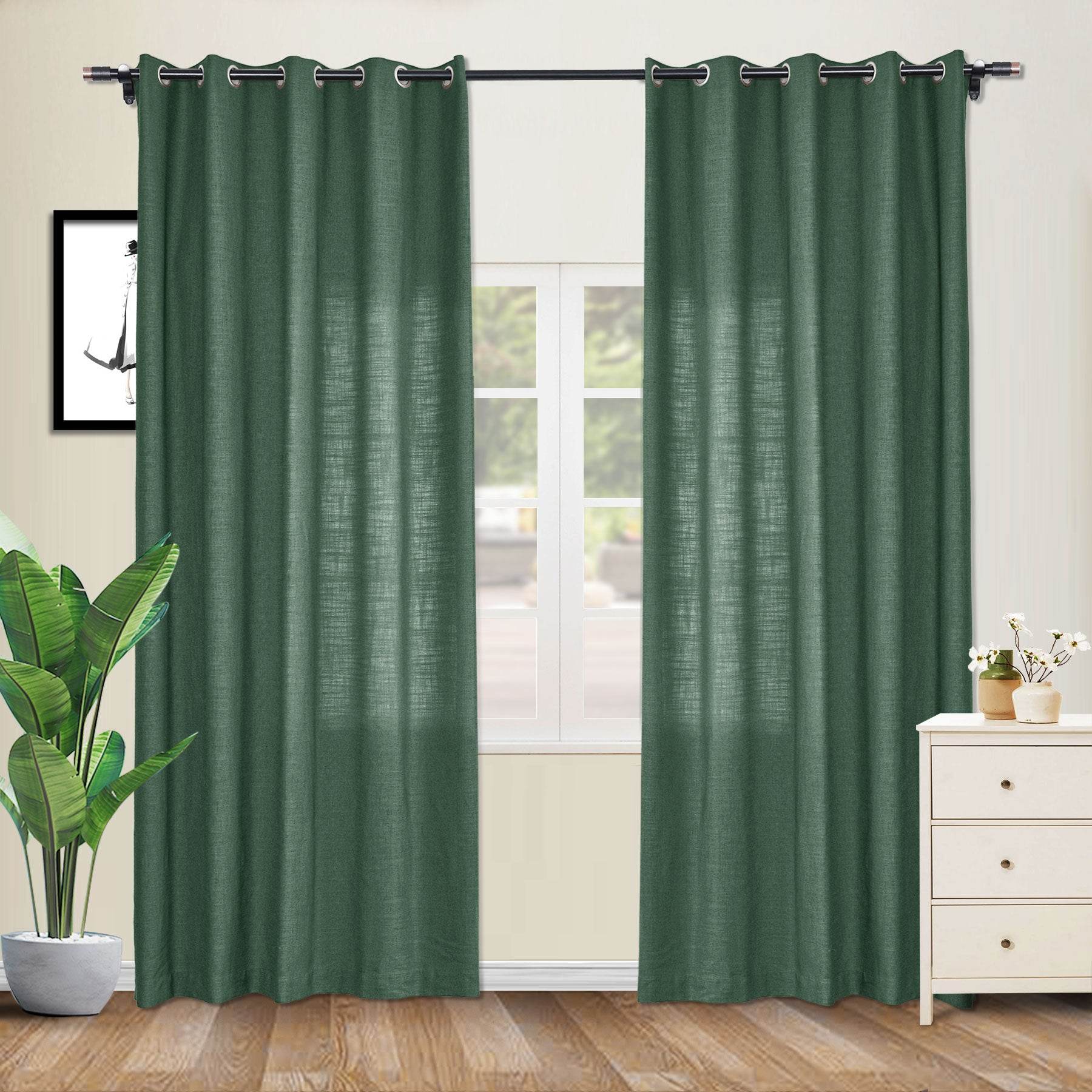1908 Linen Blend Breathable & Natural Curtain Nickle Grommet - Cololeaf