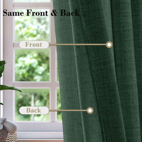 1908 Linen Blend Breathable & Natural Curtain Tab Top - Cololeaf