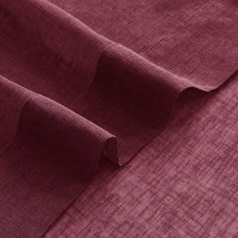 B01 Linen Textured Airy Sheer Curtain Pinch Pleat - Cololeaf