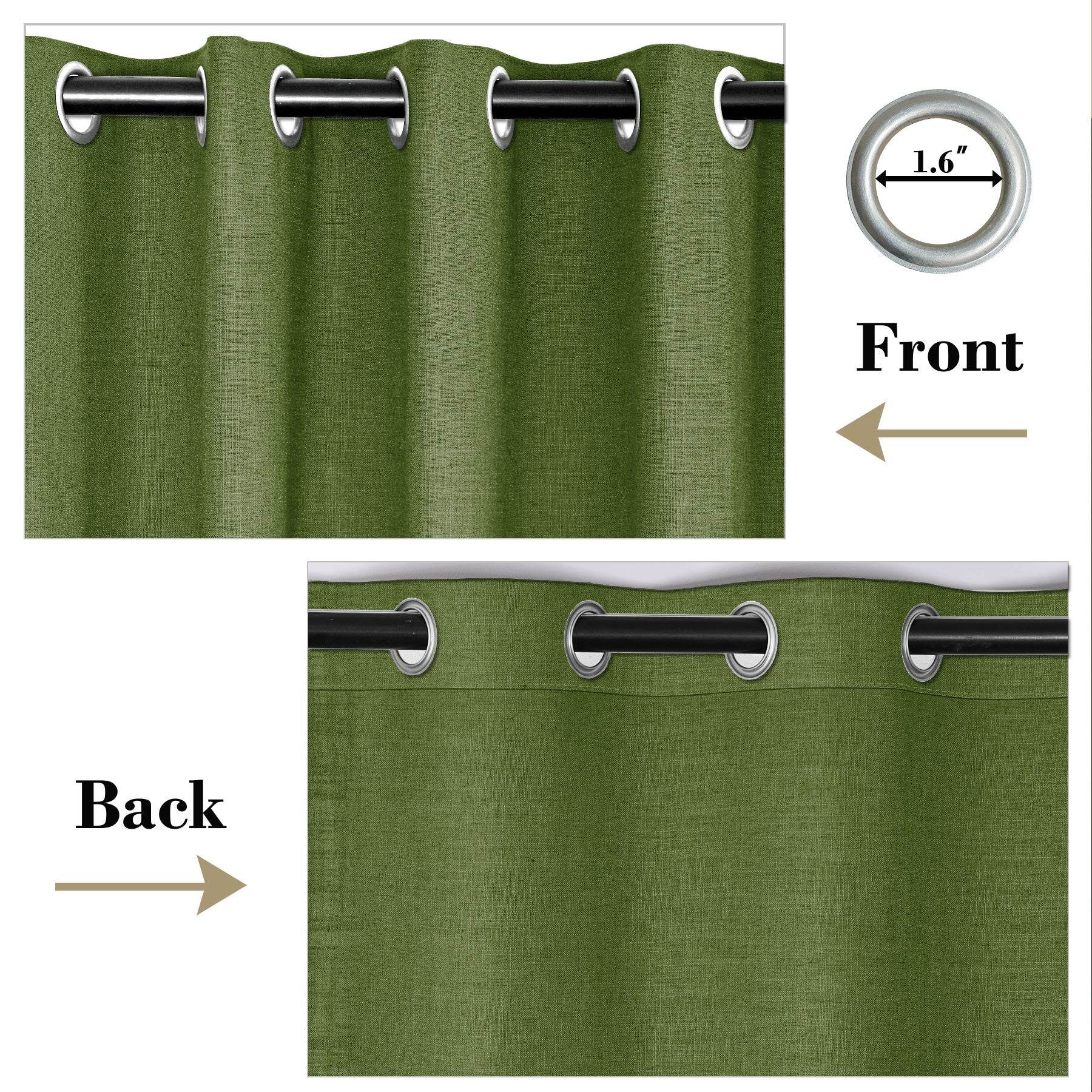 1908 Linen Blend Breathable & Natural Curtain Nickle Grommet - Cololeaf