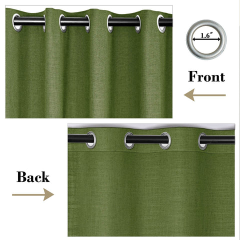 1908 Linen Blend Breathable & Natural Curtain Nickle Grommet - Cololeaf