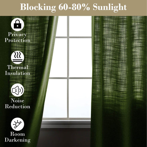 1908 Linen Blend Breathable & Natural Curtain Nickle Grommet - Cololeaf