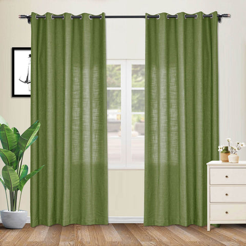 1908 Linen Blend Breathable & Natural Curtain Nickle Grommet - Cololeaf