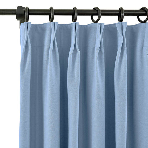 Capri Extra Wide Drape Solid Cotton Heavyweight Curtain Blackout Pinch Pleat - Cololeaf
