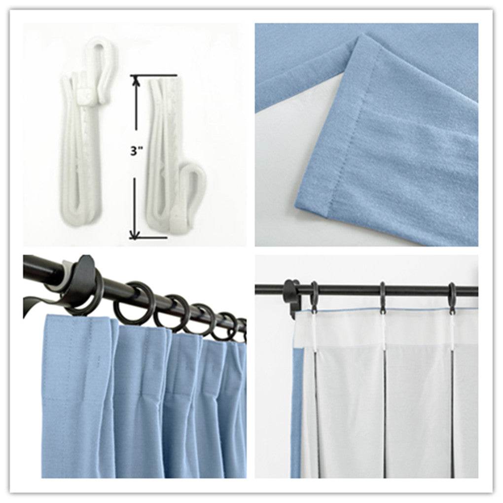 Capri Extra Wide Drape Solid Cotton Heavyweight Curtain Blackout Pinch Pleat - Cololeaf