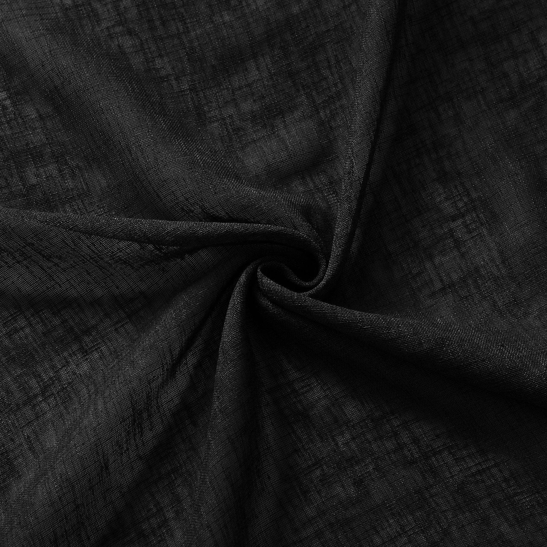 B01 Linen Textured Airy Sheer Curtain Pinch Pleat - Cololeaf