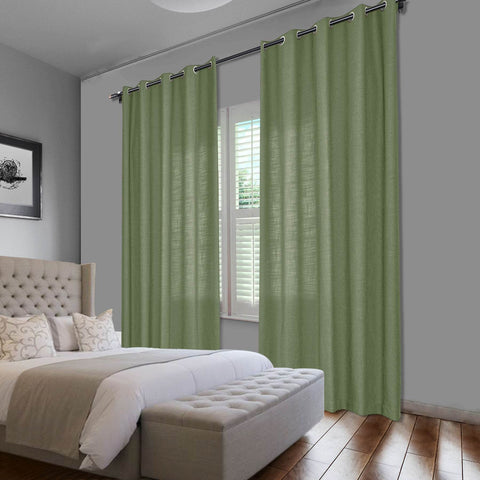 1908 Linen Blend Breathable & Natural Curtain Nickle Grommet - Cololeaf