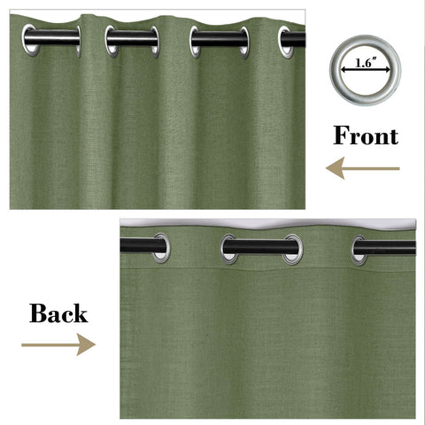 1908 Linen Blend Breathable & Natural Curtain Nickle Grommet - Cololeaf