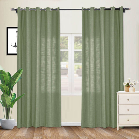 1908 Linen Blend Breathable & Natural Curtain Nickle Grommet - Cololeaf