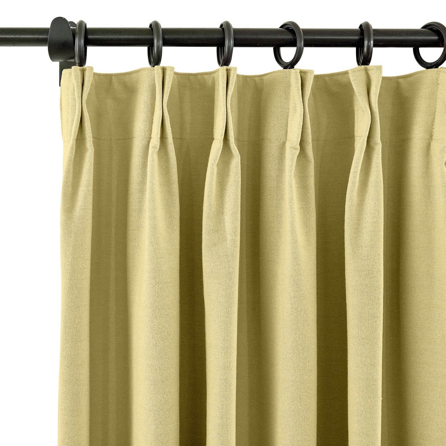 Capri Extra Wide Drape Solid Cotton Heavyweight Curtain Blackout Pinch Pleat - Cololeaf