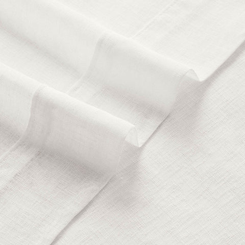 B01 Linen Textured Airy Sheer Curtain Pinch Pleat - Cololeaf