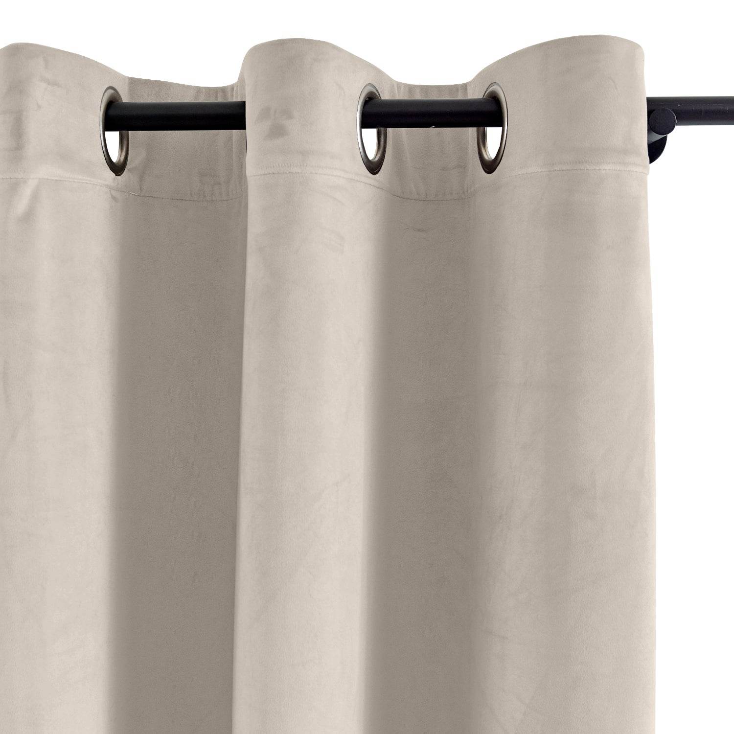 MJ11 Extra Long Soft Velvet Blackout Drapes For Loft Living Room Grommet - Cololeaf
