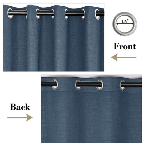 1908 Linen Blend Breathable & Natural Curtain Nickle Grommet - Cololeaf