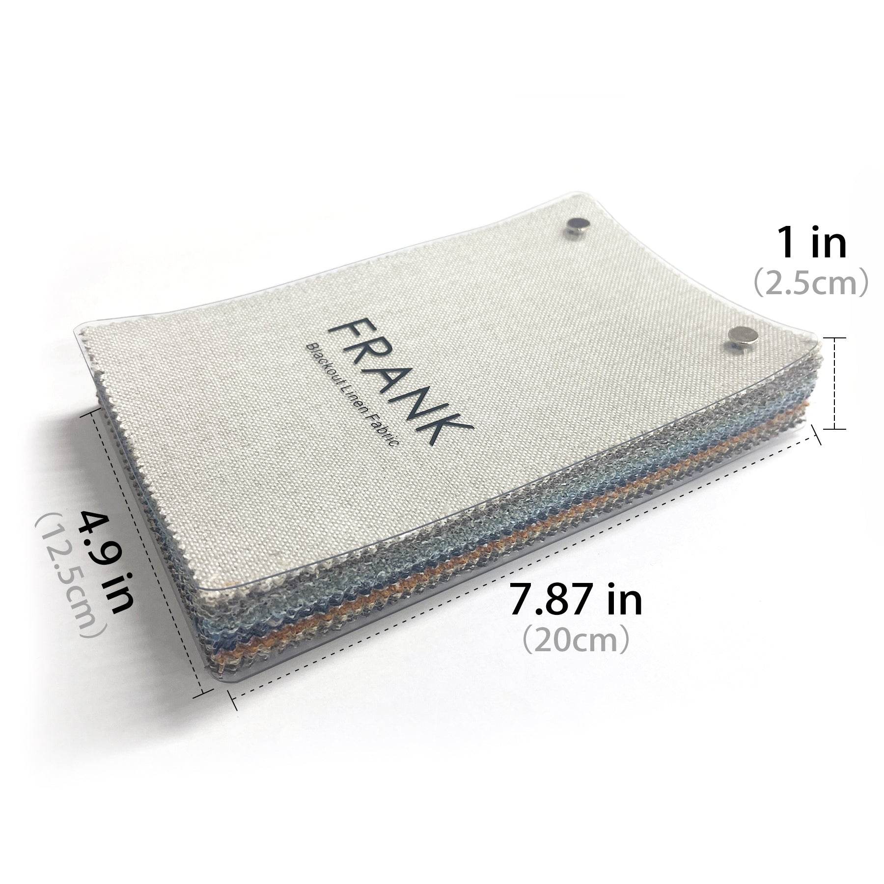 Frank Fabric Sample Book, 90-95% Blackout - Linen Blend, 375 gsm - Cololeaf
