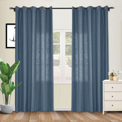 1908 Linen Blend Breathable & Natural Curtain Nickle Grommet - Cololeaf